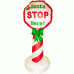 Segnale Stradale Santa Stop Here Luminoso 120 Cm 0019